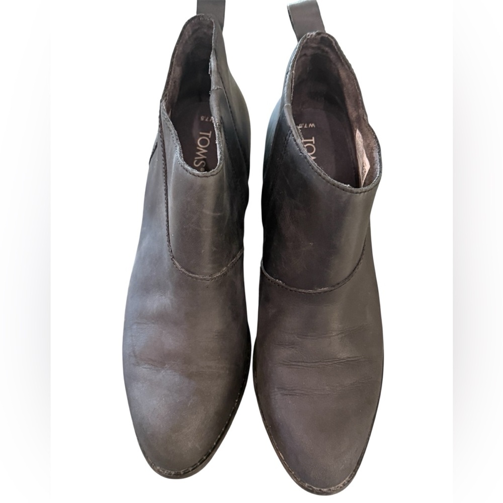 TOMS 263208 Womens Supple Leather Leilani Booties Black Size 575‎ M - Picture 2 of 7